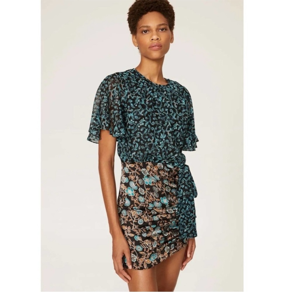 misa los angeles talia dress ruched dress size medium